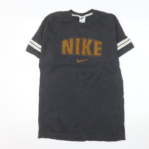 Nike Men's Black Sports Logo Crew Neck Cotton T-Shirt Size S