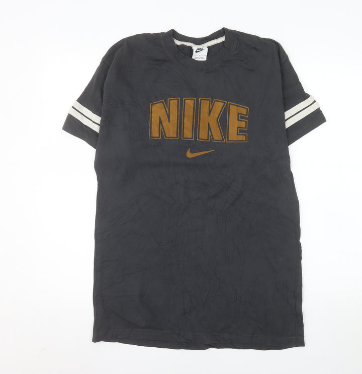 Nike Men's Black Sports Logo Crew Neck Cotton T-Shirt Size S