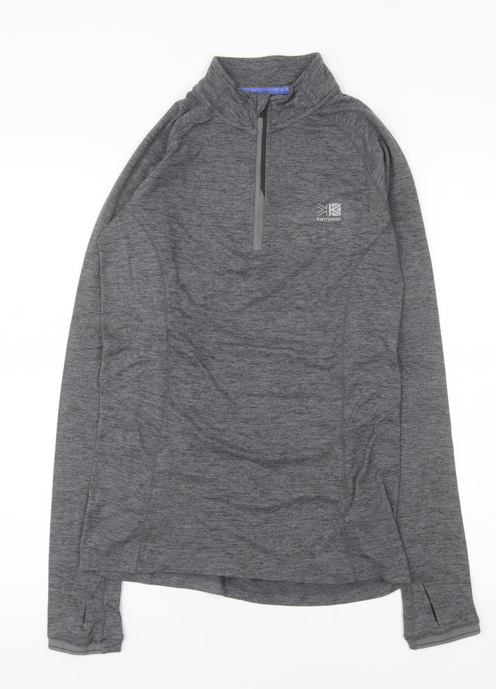 Karrimor Women's Grey Size 8 1/4 Zip X-Lite Pullover Sweatshirt