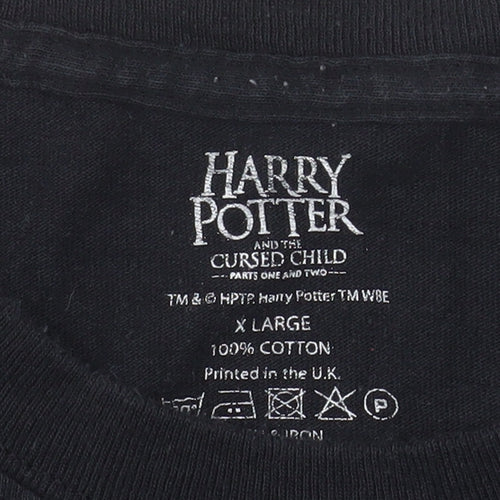 Harry Potter Men’s Black XL Cursed Child Graphic Cotton T-Shirt