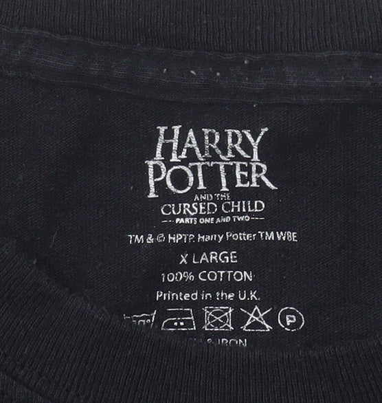 Harry Potter Men’s Black XL Cursed Child Graphic Cotton T-Shirt