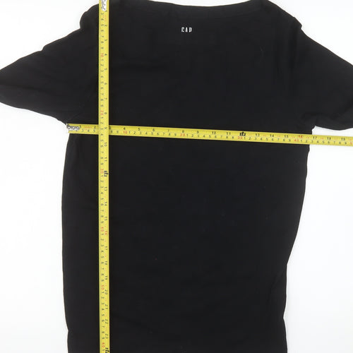 GAP Women's Black Long Sleeve Boat Neck Modern Tee Size L