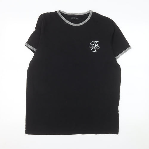 Brave Soul Men's Black XL Crew Neck Short Sleeve T-Shirt