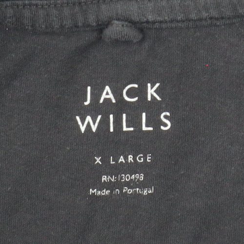 Jack Wills Men's Black XL Crew Neck Cotton T-Shirt