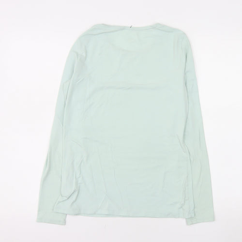 Lands' End Women's Green Long Sleeve Cotton Stretch T-Shirt XS