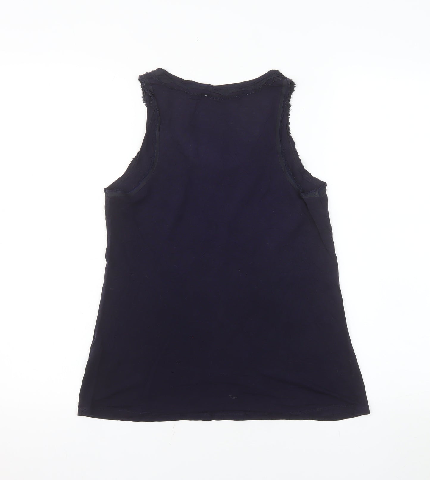Reiss Womens Blue Jersey Tank Top XS Sleeveless Lyocell Silk Blend