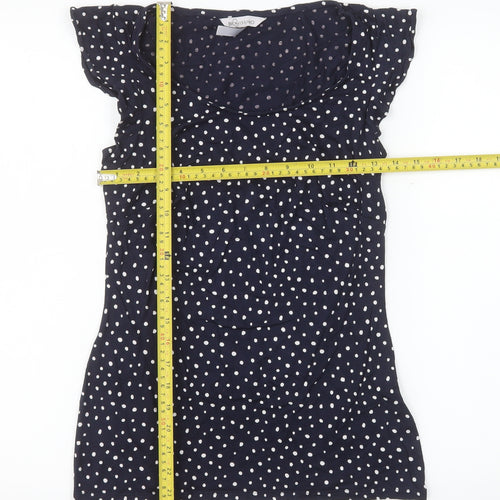 Bravissimo Women's Blue Polka Dot Scoop Neck T-Shirt Size 10