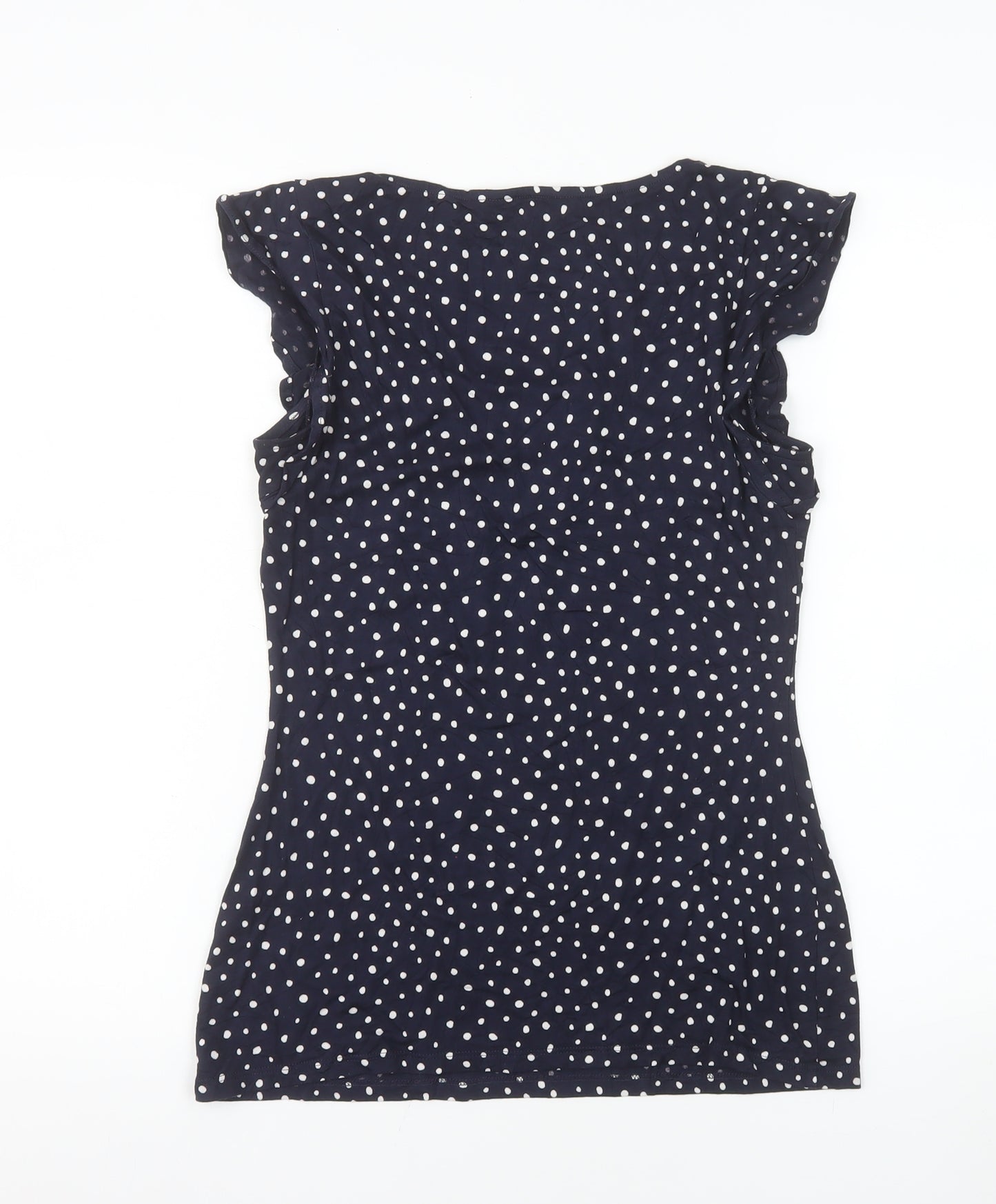 Bravissimo Women's Blue Polka Dot Scoop Neck T-Shirt Size 10