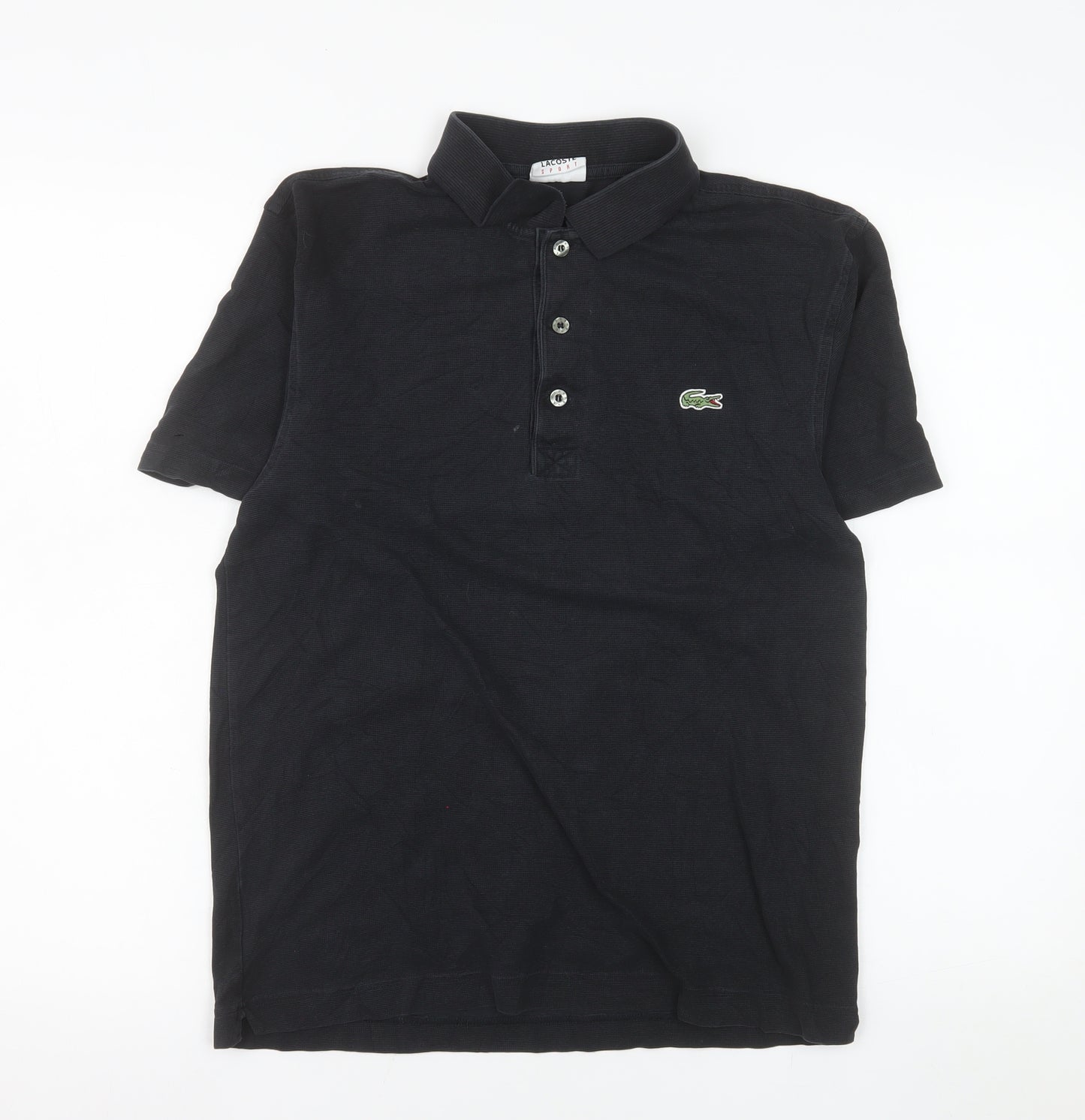 Lacoste Men's Black Sport Polo Shirt Size S 100% Cotton