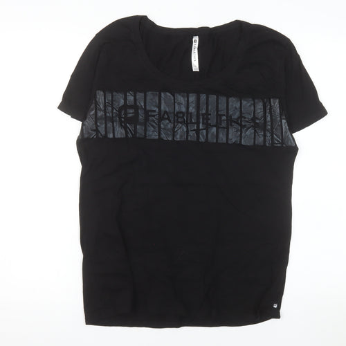 Fabletics Women's Black Short Sleeve Scoop Neck T-Shirt Size M