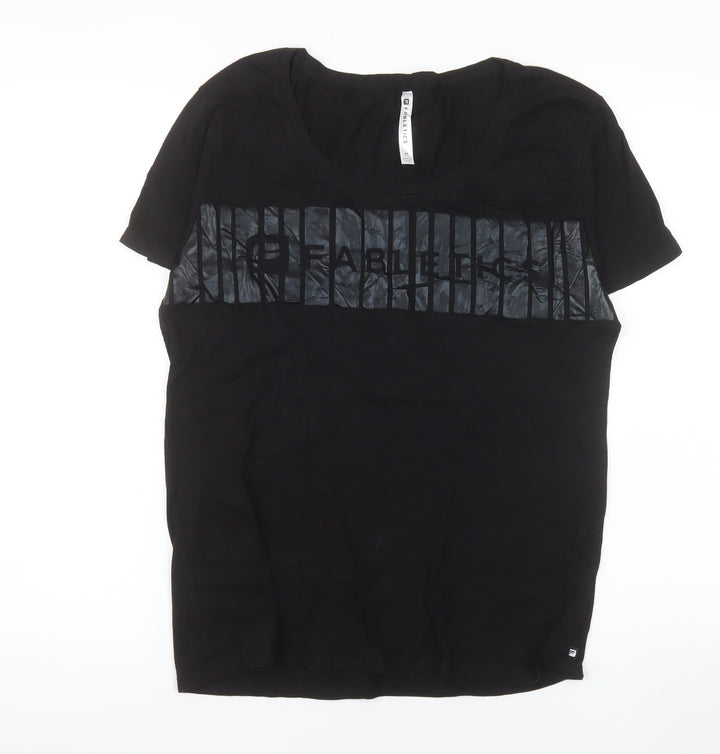 Fabletics Women's Black Short Sleeve Scoop Neck T-Shirt Size M