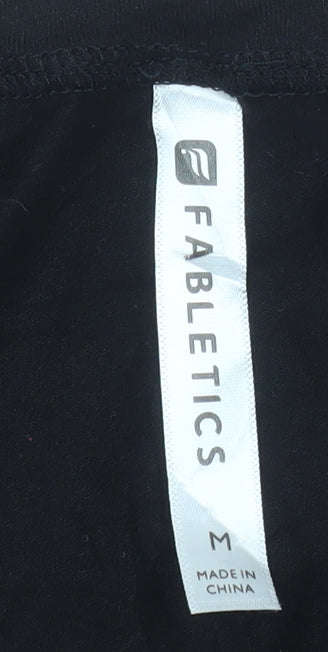 Fabletics Women's Black Short Sleeve Scoop Neck T-Shirt Size M