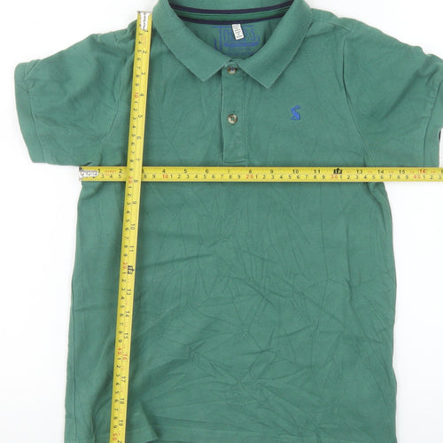 Joules Boys Green Polo Shirt 9-10 Years Short Sleeve Cotton Casual Top