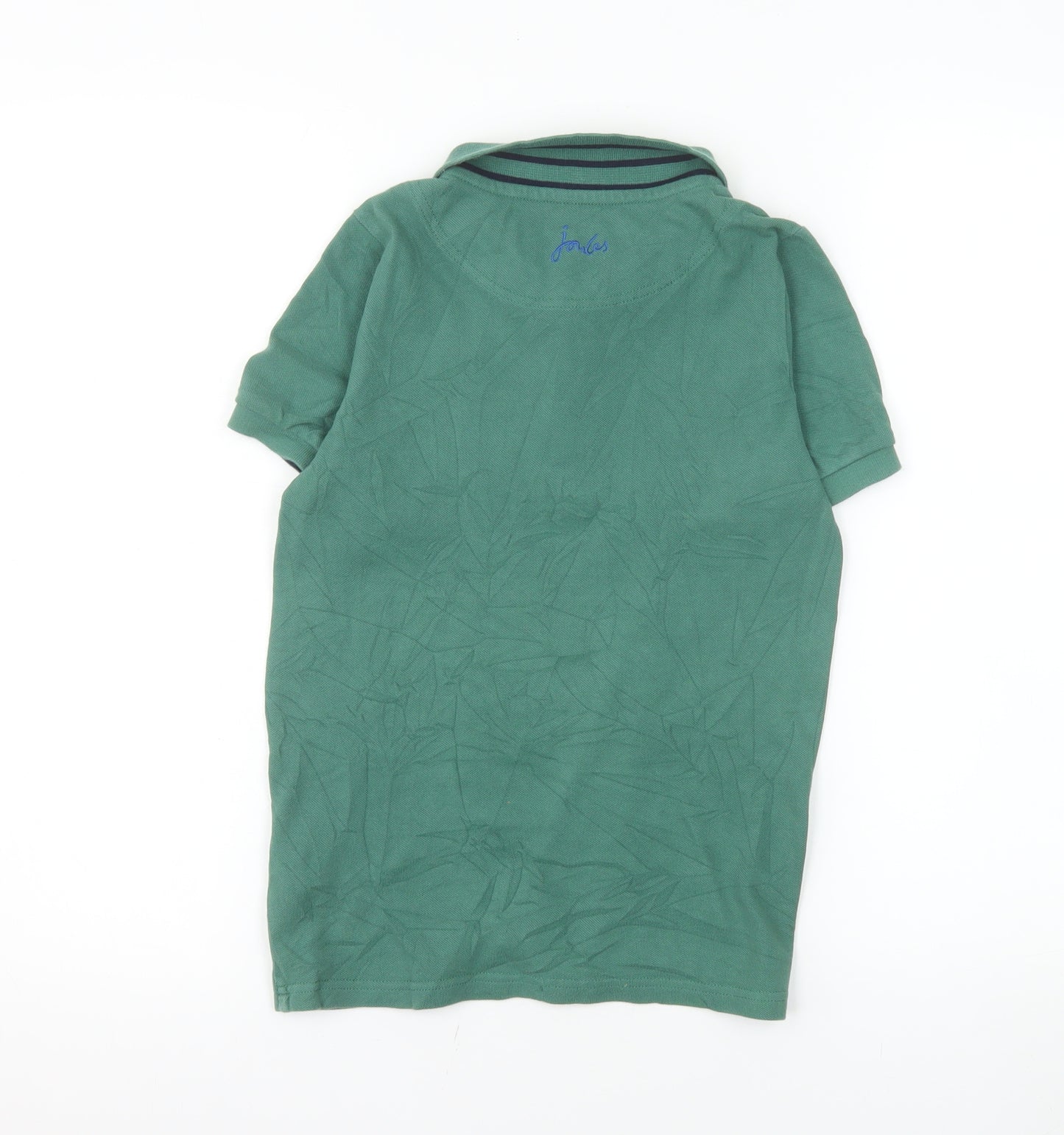 Joules Boys Green Polo Shirt 9-10 Years Short Sleeve Cotton Casual Top
