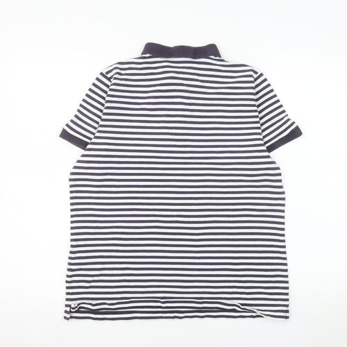 Mossimo Men's Black White Striped Cotton Polo Shirt XL