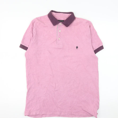 French Connection Men's Pink Cotton Polo Shirt Size M