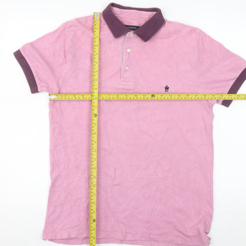 French Connection Men's Pink Cotton Polo Shirt Size M