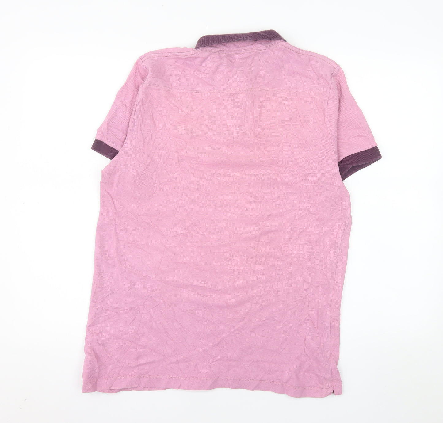 French Connection Men's Pink Cotton Polo Shirt Size M