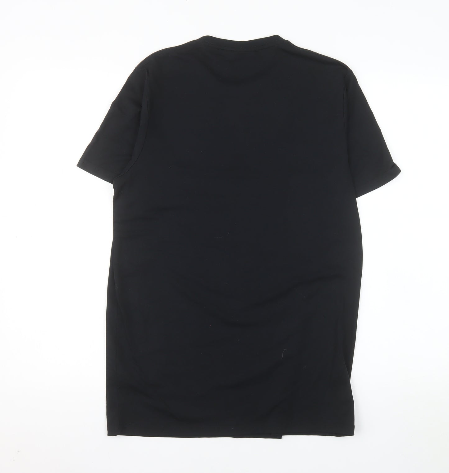 Luciano Men's Black Graphic Print Crew Neck T-Shirt Size M Polyester Cotton Blend