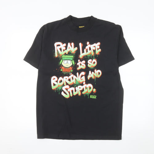 South Park Men's Black Small Graphic Cotton T-Shirt