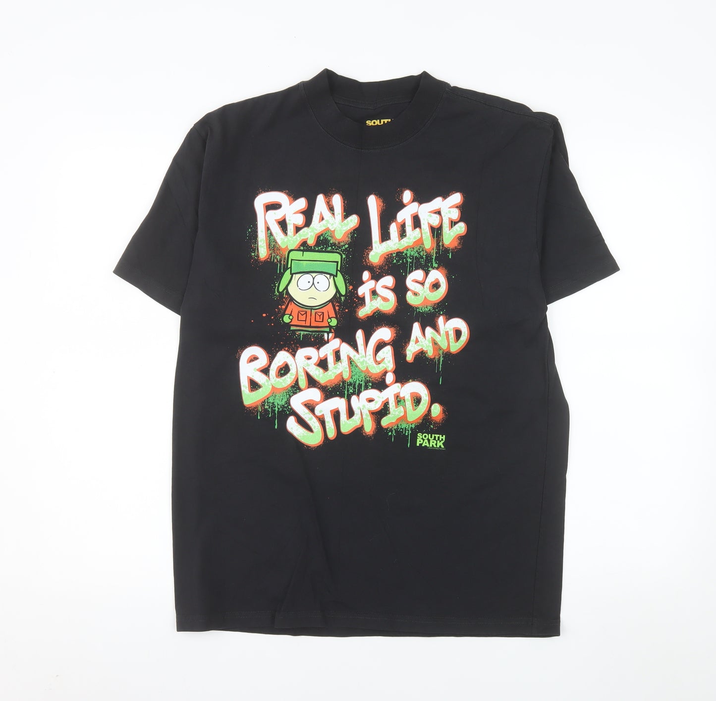 South Park Men's Black Small Graphic Cotton T-Shirt