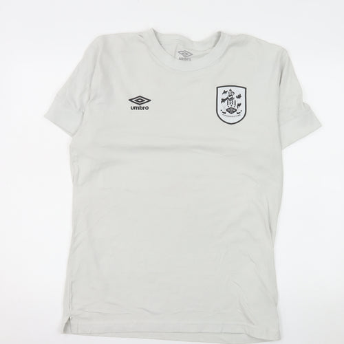 Umbro Men's White Short Sleeve Crew Neck Sports T-Shirt Size M
