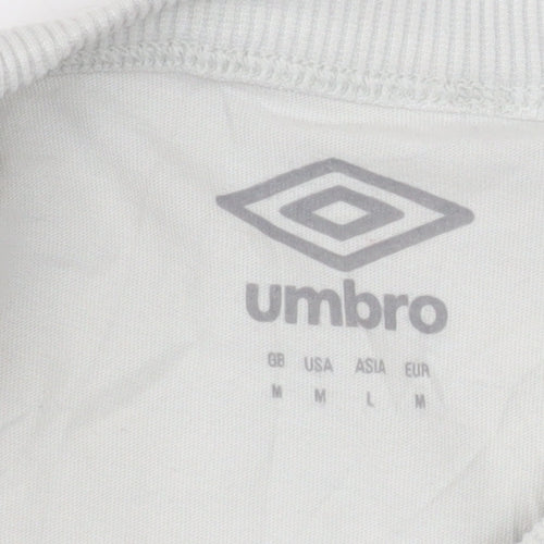 Umbro Men's White Short Sleeve Crew Neck Sports T-Shirt Size M