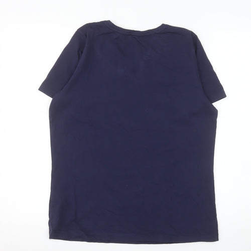 Tommy Hilfiger Women's Blue Cotton Short Sleeve T-Shirt M