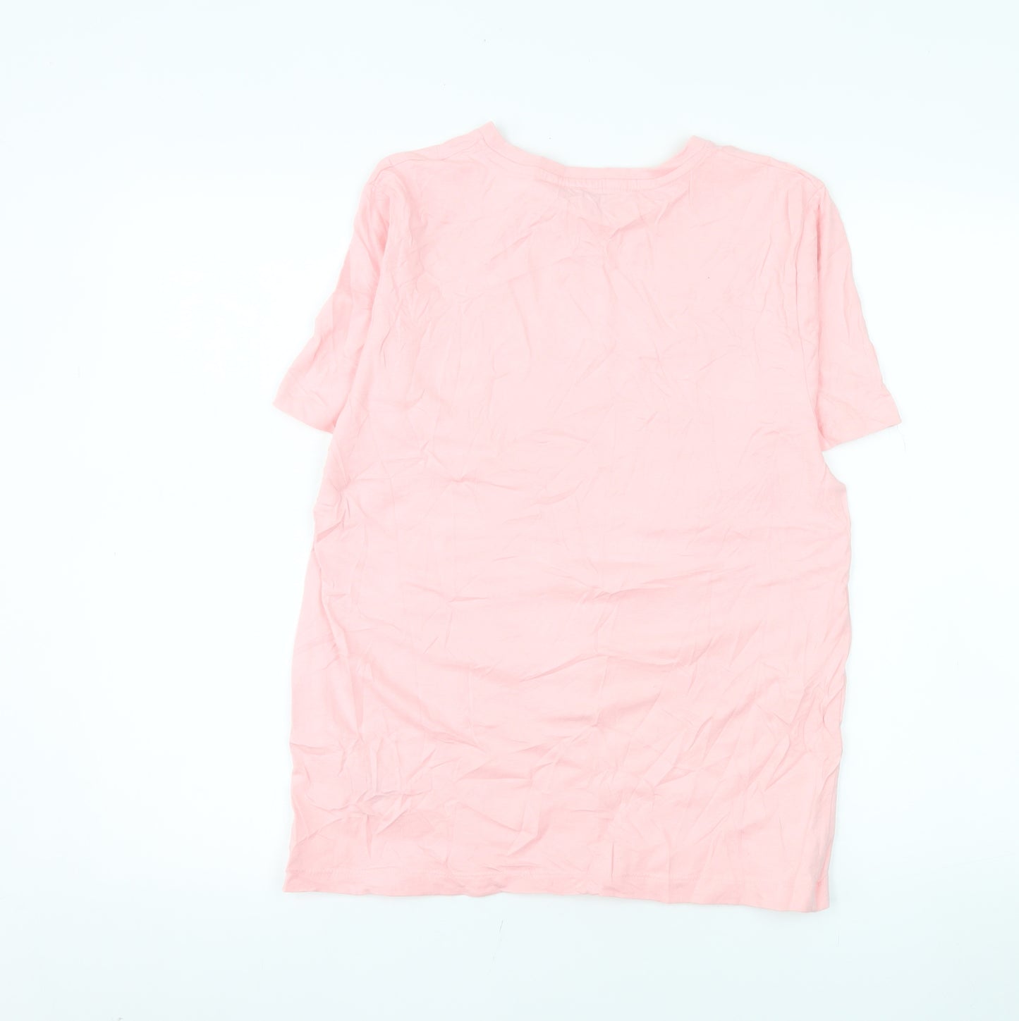 Amara Reya Women's Pink Paris Bonjour Cotton T-Shirt UK 12