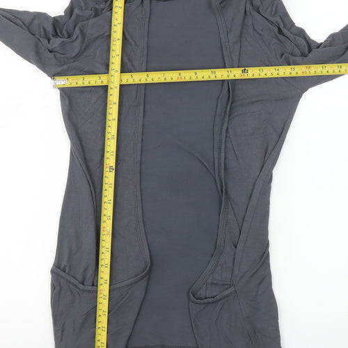Graffic Women’s Grey Jersey Open Front Coatigan Size S