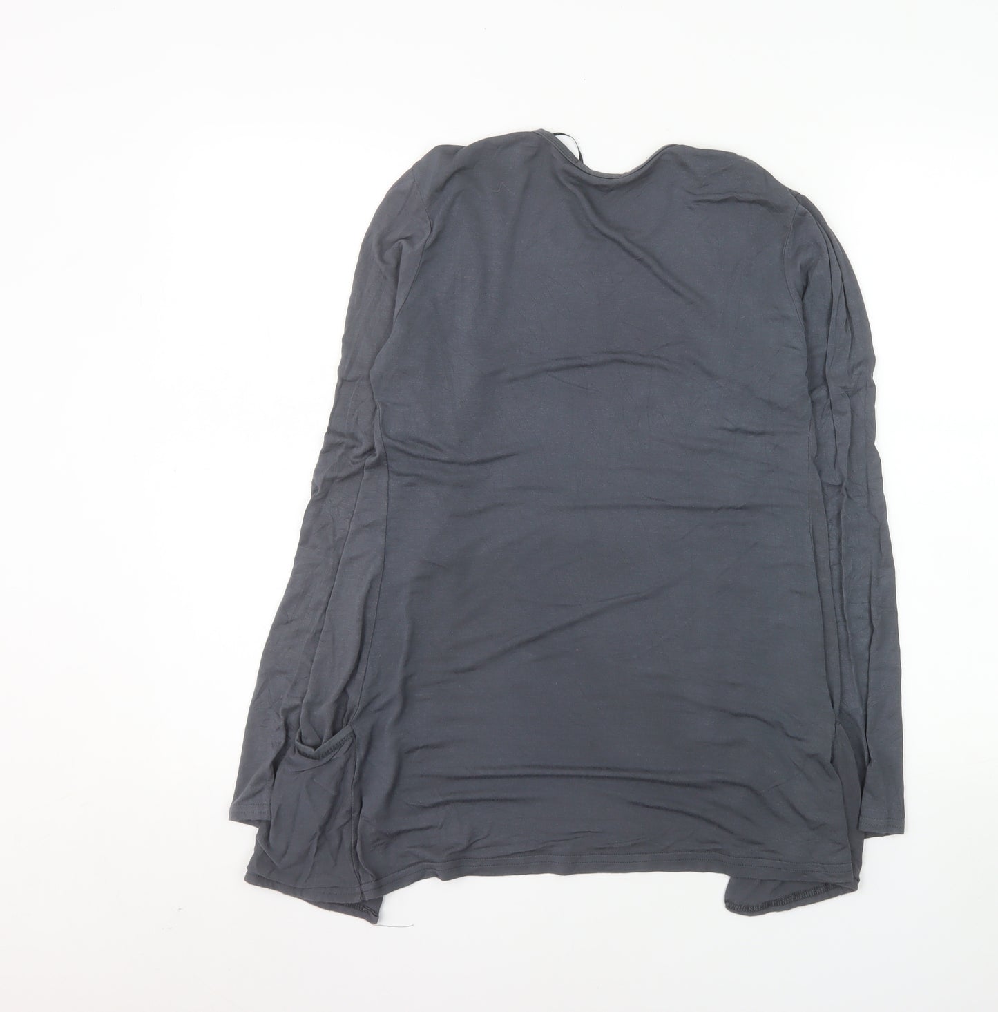 Graffic Women’s Grey Jersey Open Front Coatigan Size S