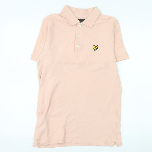 Lyle & Scott Men's Pink Cotton Polo Shirt Size S Classic Fit