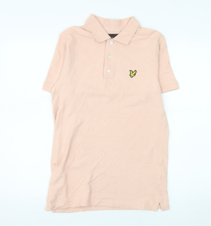 Lyle & Scott Men's Pink Cotton Polo Shirt Size S Classic Fit
