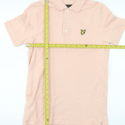 Lyle & Scott Men's Pink Cotton Polo Shirt Size S Classic Fit