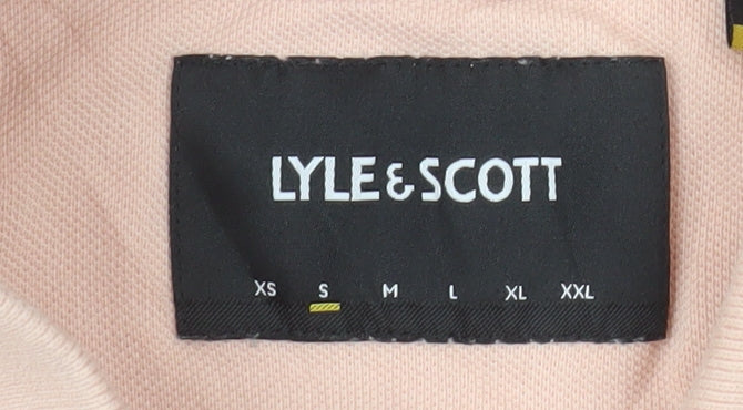 Lyle & Scott Men's Pink Cotton Polo Shirt Size S Classic Fit