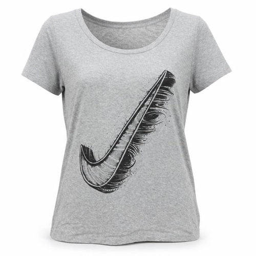 Nike Womens Grey Athletic Fit T-Shirt Medium Short Sleeve Cotton