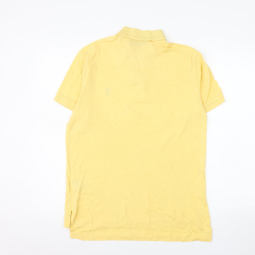 Ralph Lauren Men's Yellow Custom Fit Polo Shirt Size M