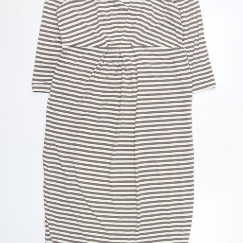 Joules Women’s Grey Striped Knee Length Shift Dress Size 12