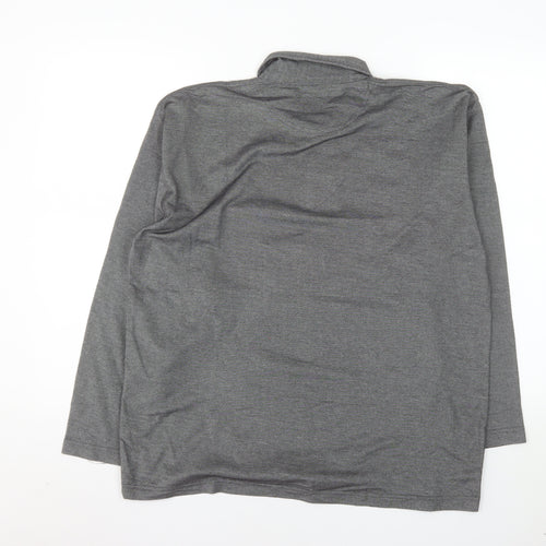 Principles Men’s Grey Long Sleeve Polo Shirt Size S