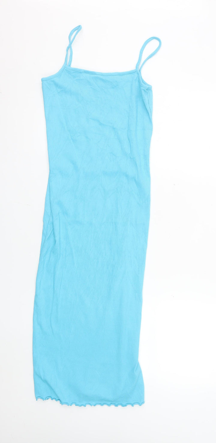 Collusion Women's Blue Size 12 Midi Slip Dress