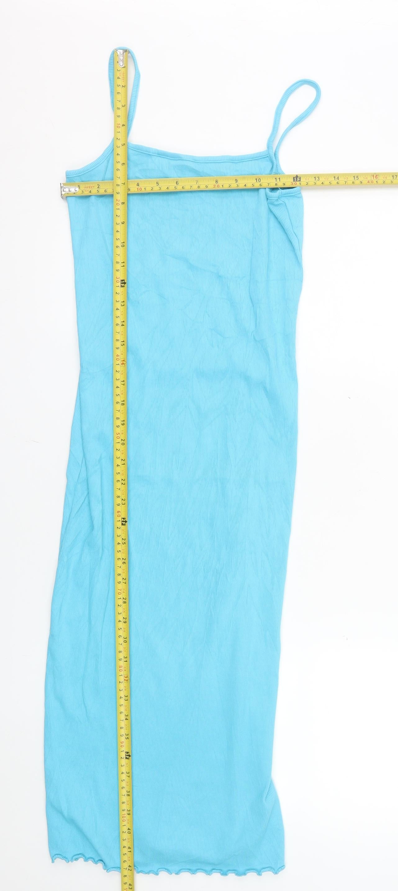 Collusion Women's Blue Size 12 Midi Slip Dress
