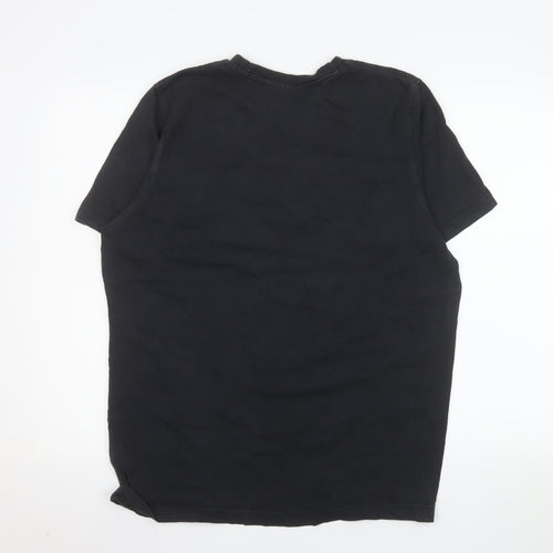 Adidas Men's Black Trefoil Logo Cotton Crew Neck T-Shirt Size L