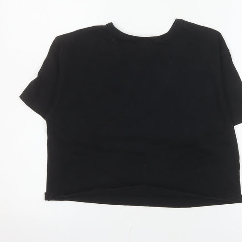 Champion Women's Black Cropped T-Shirt Small