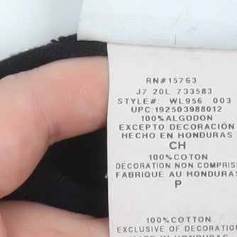 Champion Women's Black Cropped T-Shirt Small