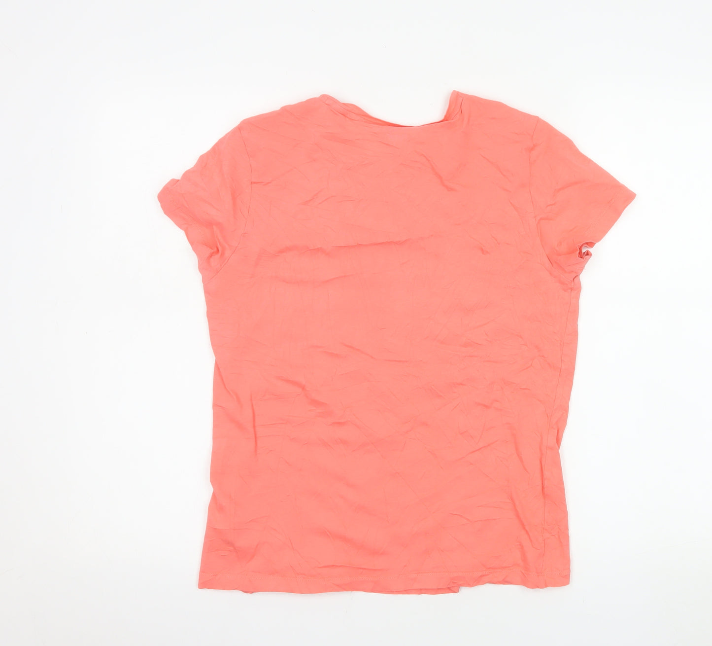 Puma Women Pink Basic Short Sleeve Cotton T-Shirt M