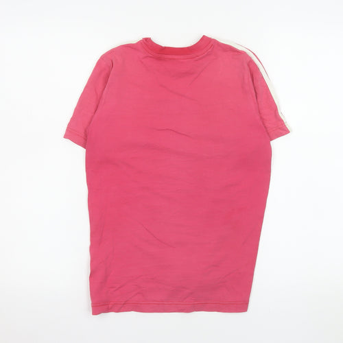 Adidas Girls Pink Short Sleeve Crew Neck Cotton T-Shirt 11-12 Years