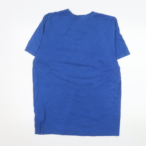 Mountain Warehouse Men Blue L Funny Graphic Cotton T-Shirt