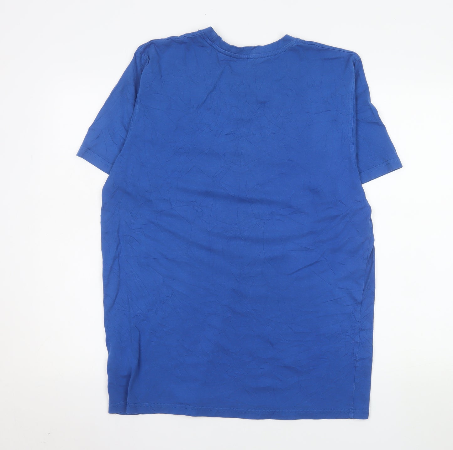 Mountain Warehouse Men Blue L Funny Graphic Cotton T-Shirt