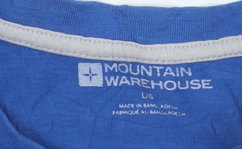 Mountain Warehouse Men Blue L Funny Graphic Cotton T-Shirt