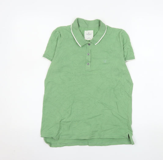 American Eagle Outfitters Men's Green Classic Fit Polo Shirt Size M